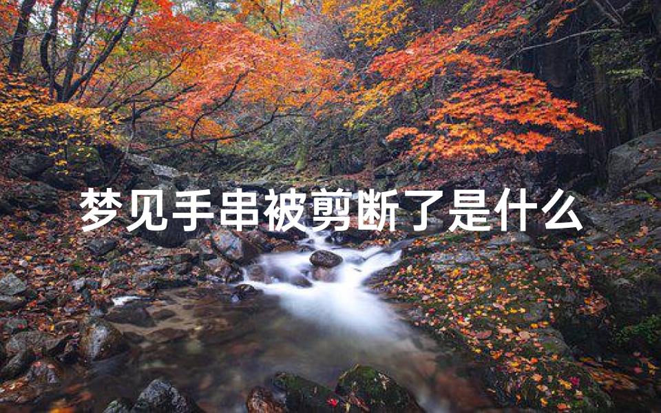 梦见手串被剪断了是什么征兆(梦见手串被剪断了是什么征兆呢)