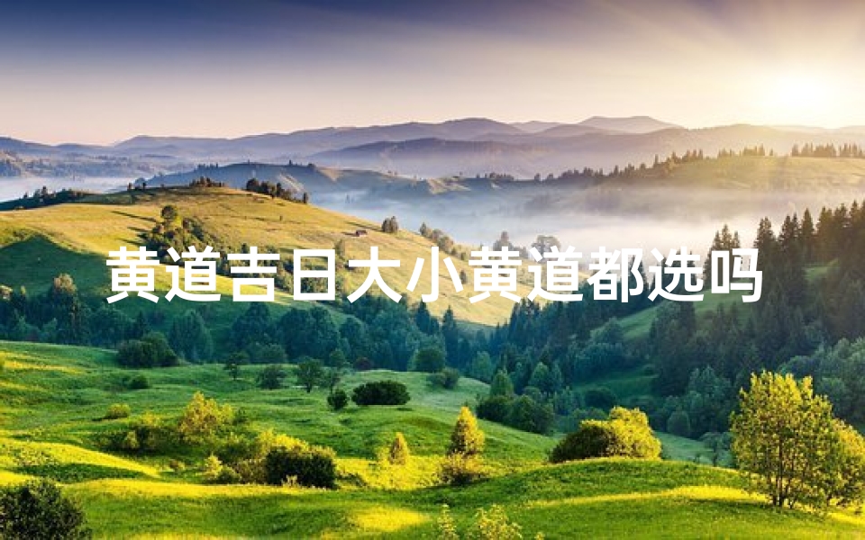 黄道吉日大小黄道都选吗