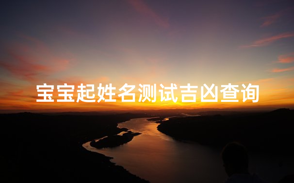 宝宝起姓名测试吉凶查询(段晓凤姓名八字吉凶测算)