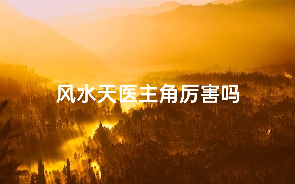风水天医主角厉害吗