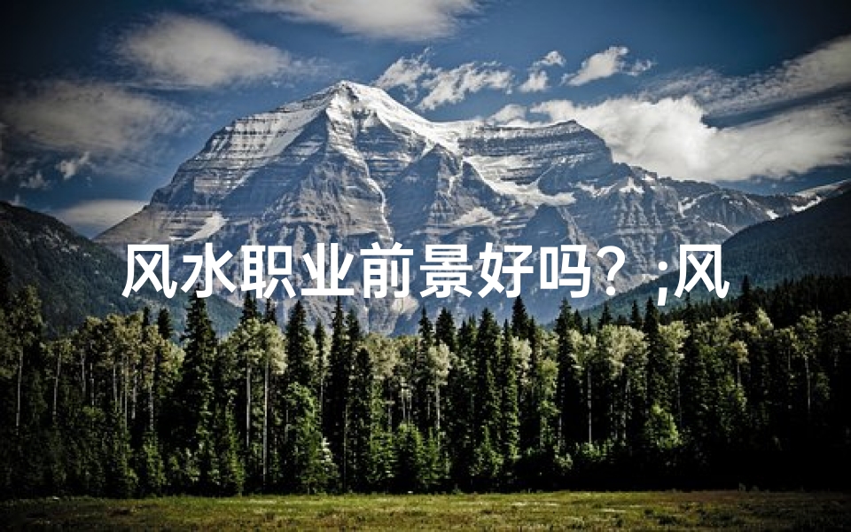 风水职业前景好吗?;风水行业前景广阔,未来发展潜力大