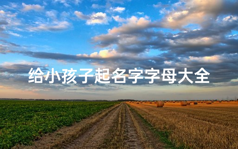 给小孩子起名字字母大全