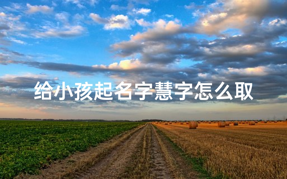 给小孩起名字慧字怎么取—《慧字起名:为宝宝挑选聪明好听的吉祥名》