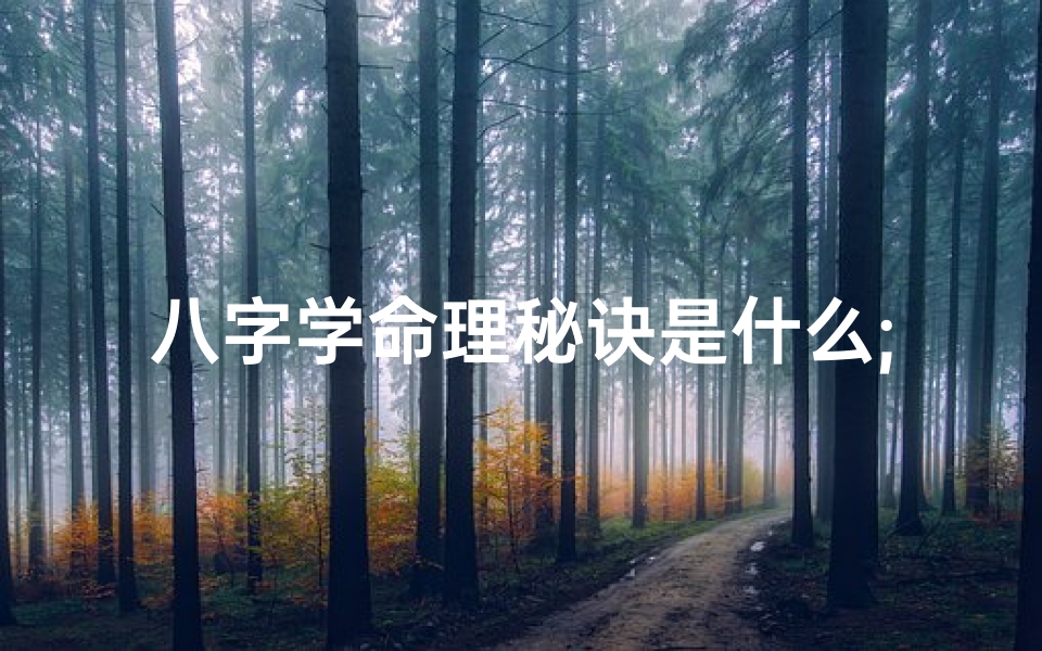 八字学命理秘诀是什么;八字学命理秘诀揭秘:破解命运之谜