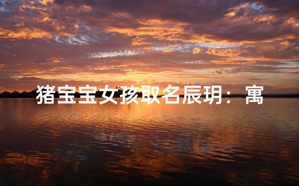 猪宝宝女孩取名辰玥:寓意美好,吉祥如意