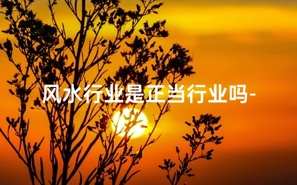 风水行业是正当行业吗-风水师是正当的职业吗?