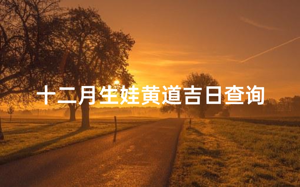 十二月生娃黄道吉日查询(2025年12月的剖腹产黄道吉日生孩子好日子是哪几天)
