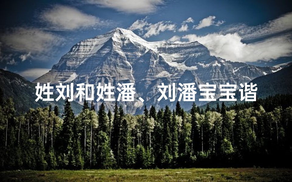姓刘和姓潘、刘潘宝宝谐音新名,寓意美好,快来取名吧