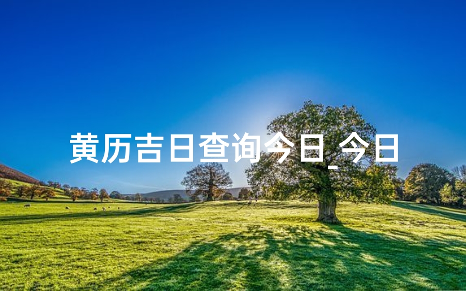 黄历吉日查询今日_今日黄道吉日：宜嫁娶，宜出行，好运连连