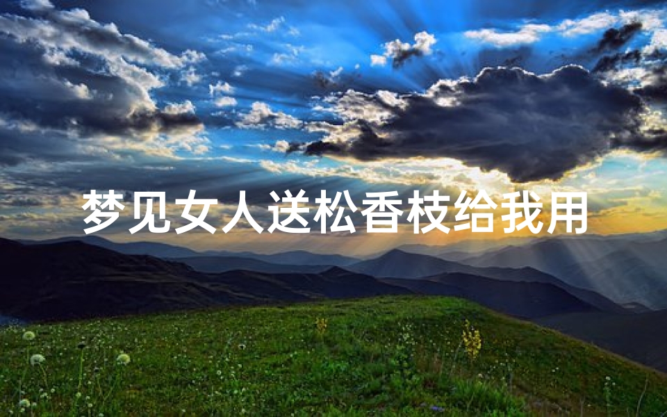 梦见女人送松香枝给我用-梦见别人送我一把香