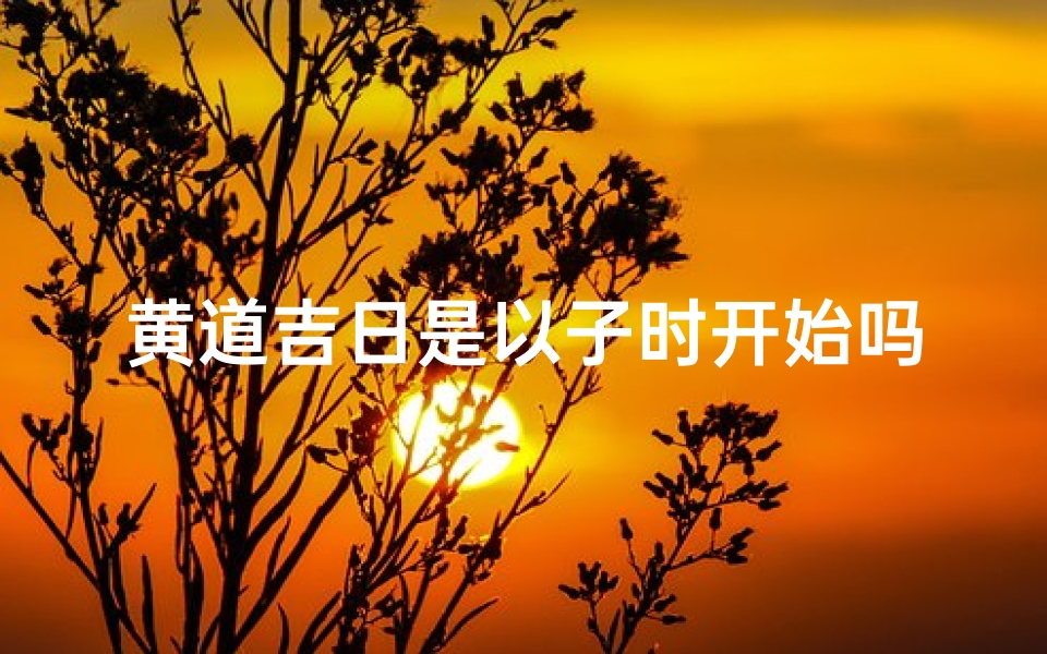 黄道吉日是以子时开始吗(黄道吉日 看时辰 还是看日子)