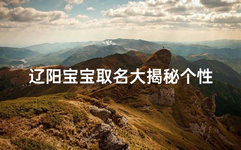 辽阳宝宝取名大揭秘个性化好名字来啦!
