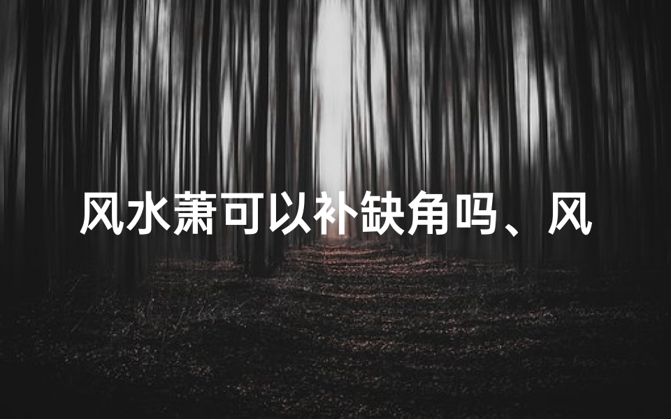风水萧可以补缺角吗、风水萧:能否有效补缺角?