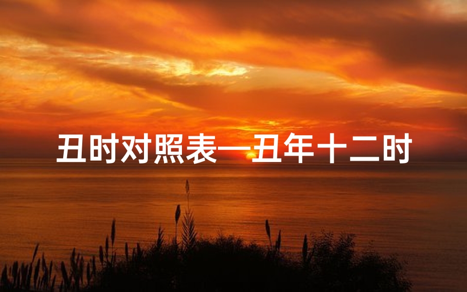 丑时对照表—丑年十二时辰吉凶图解:揭秘每日运势吉凶密码