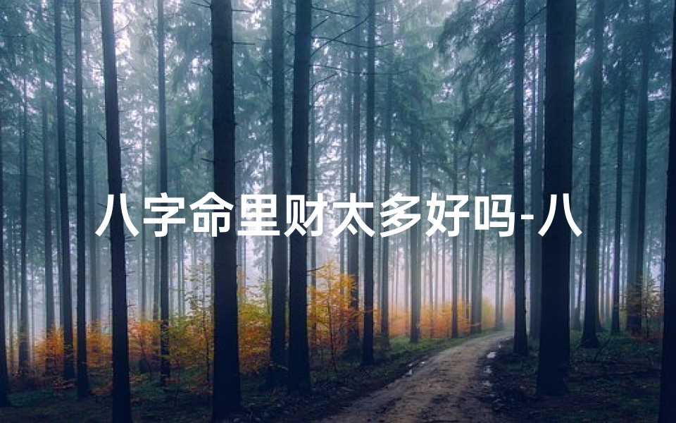 八字命里财太多好吗-八字财越多越好吗