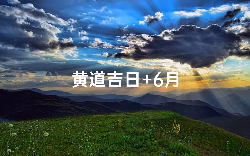 黄道吉日+6月