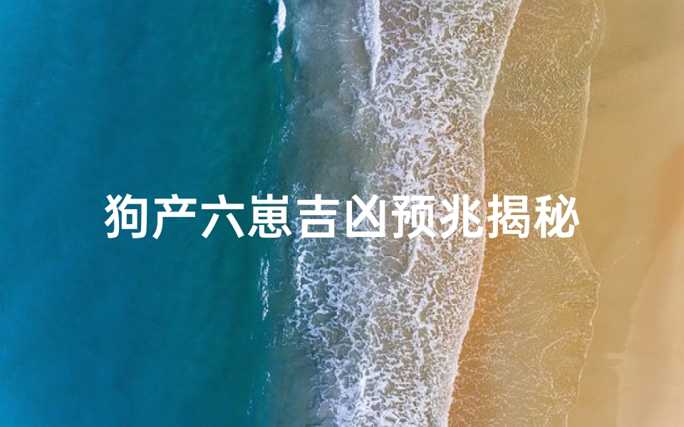 狗产六崽吉凶预兆揭秘