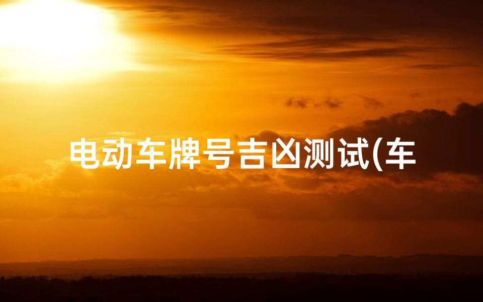 电动车牌号吉凶测试(车牌号码测吉凶方法)