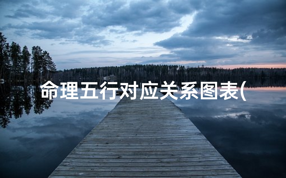 命理五行对应关系图表(五行相生相克对照表最全,五行相生相克图表)