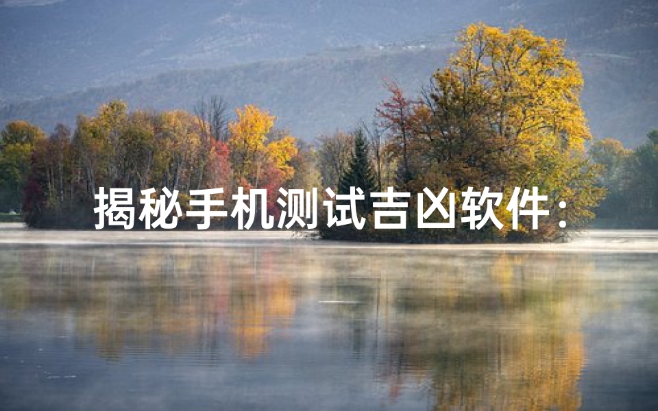 揭秘手机测试吉凶软件:你的手机能否预测未来?
