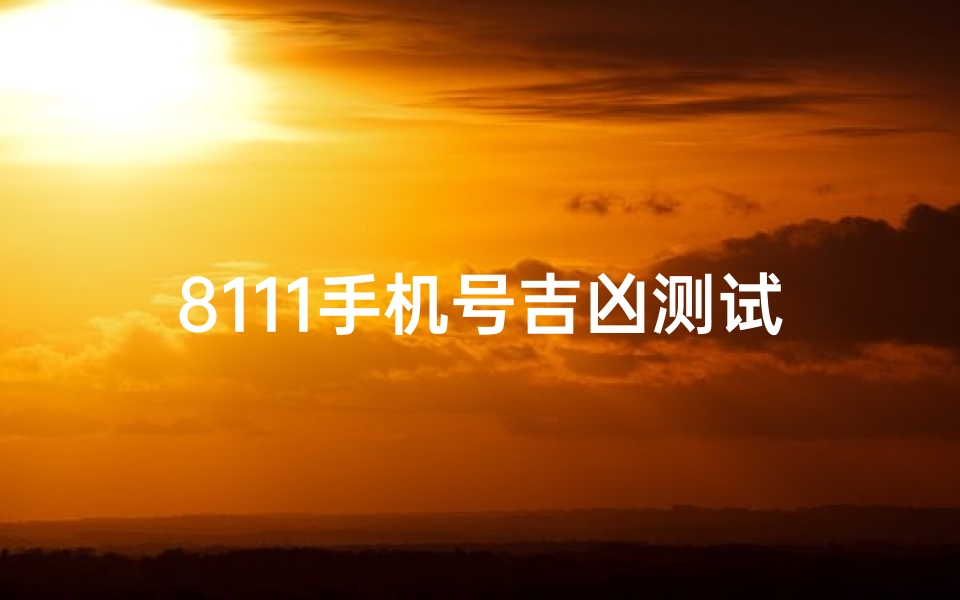 8111手机号吉凶测试(8111A车牌号值钱不)