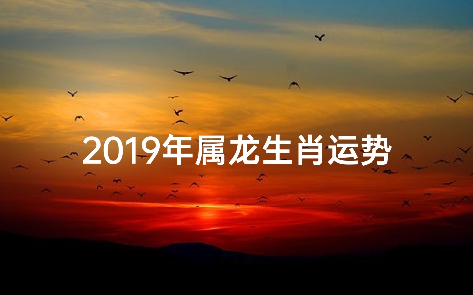 2019年属龙生肖运势、属龙人2019年运势运程每月运程