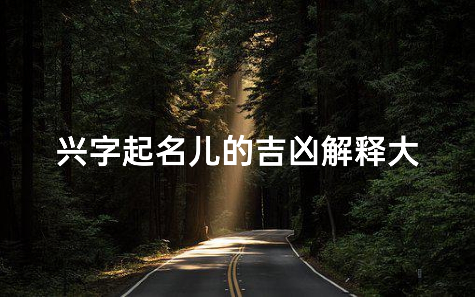 兴字起名儿的吉凶解释大全—兴字怎么取名字