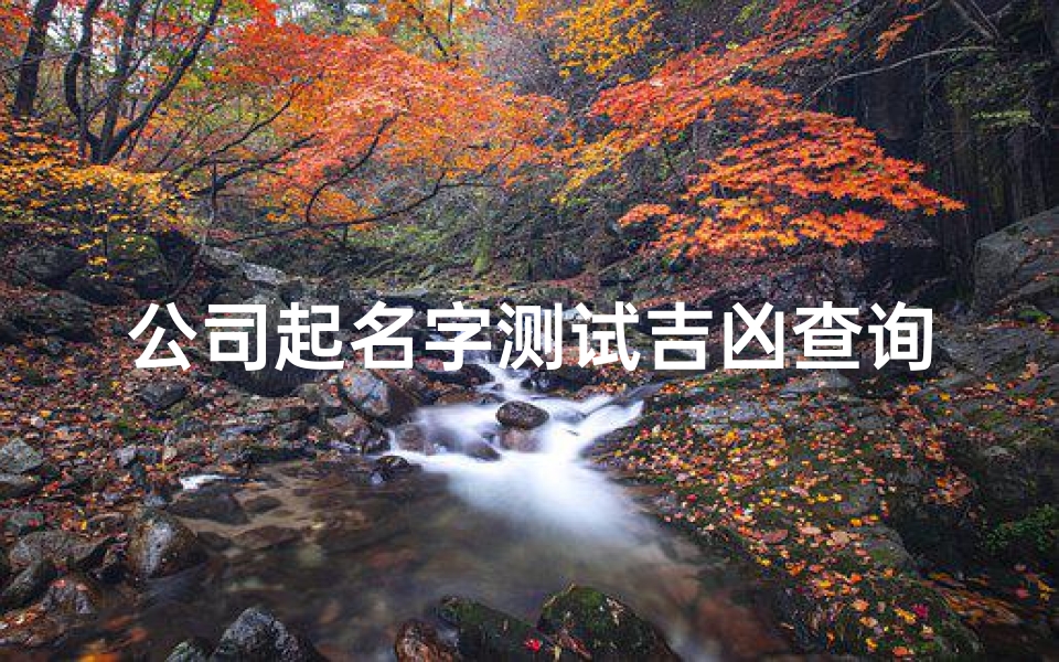 公司起名字测试吉凶查询(公司名称测吉凶最准确公司起名测试吉凶)