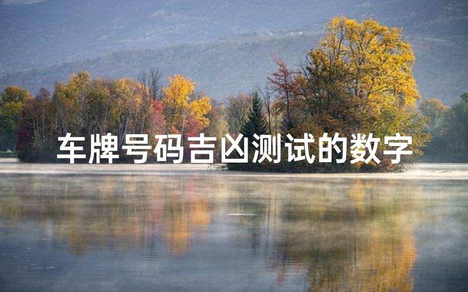 车牌号码吉凶测试的数字(免费测车牌号吉凶查询 吉祥旺运的车牌数字 )