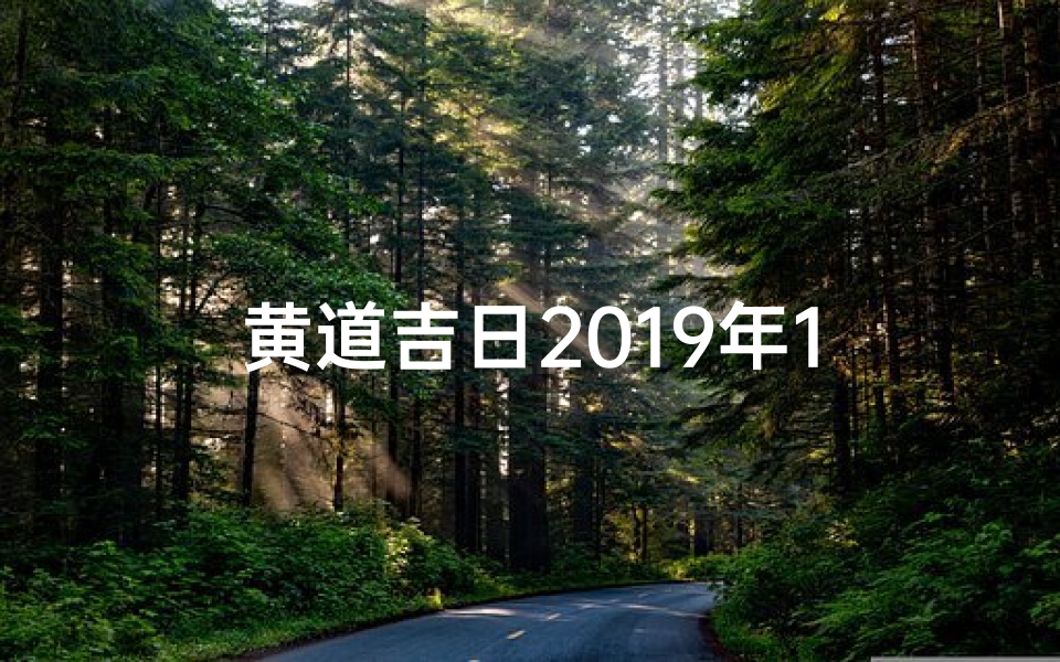 黄道吉日2019年1