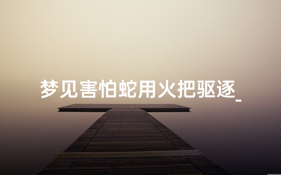 梦见害怕蛇用火把驱逐_梦见把蛇拿火烧死是什么意思