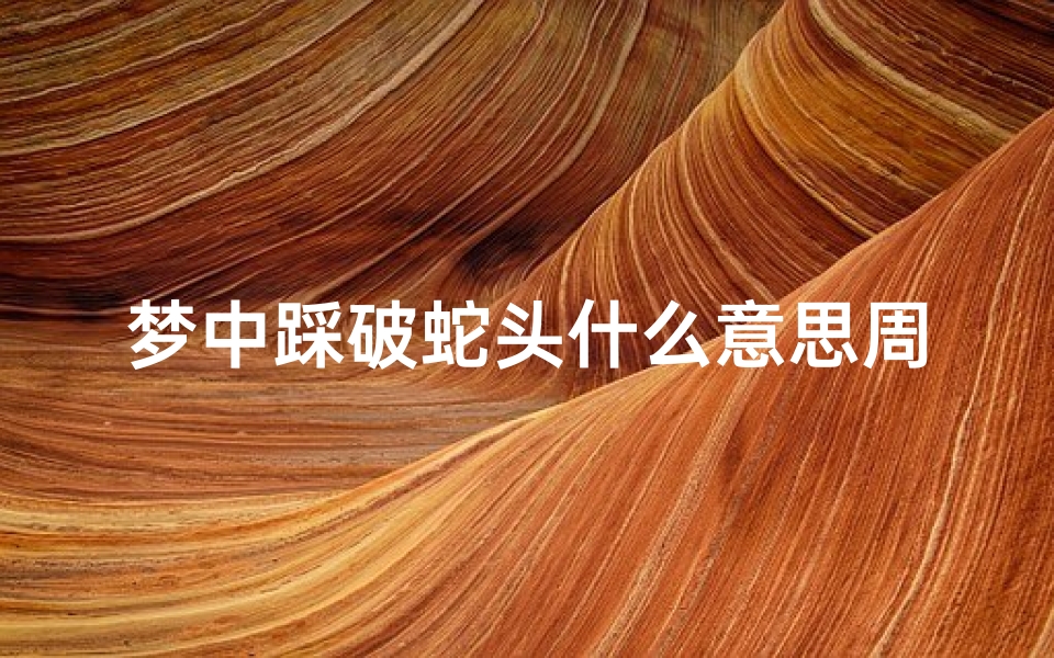 梦中踩破蛇头什么意思周公解梦(梦见自己踩死蛇头的预兆)