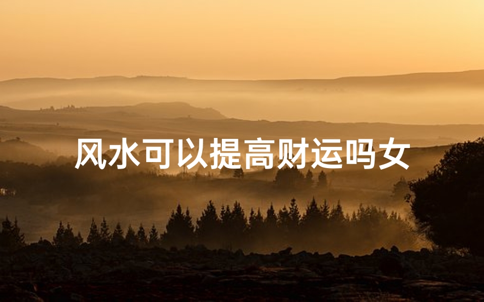 风水可以提高财运吗女