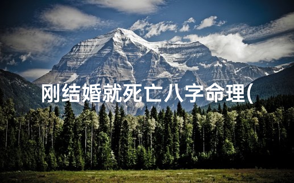 刚结婚就死亡八字命理(八字死是什么意思 )