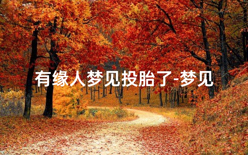 有缘人梦见投胎了-梦见投胎的人