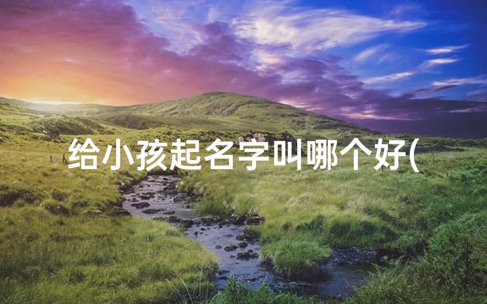 给小孩起名字叫哪个好(宝宝起名:哪个名字最吉祥?)
