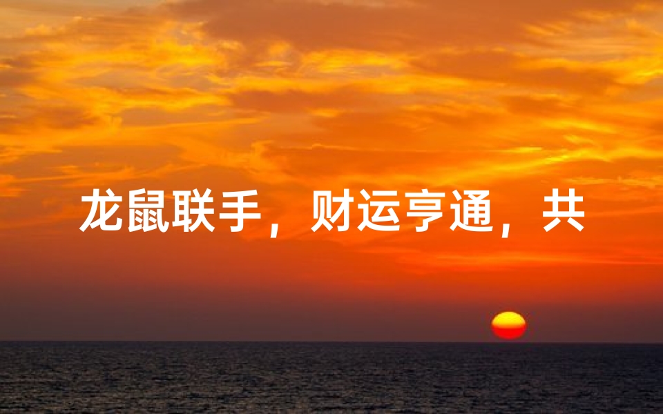 龙鼠联手，财运亨通，共铸辉煌