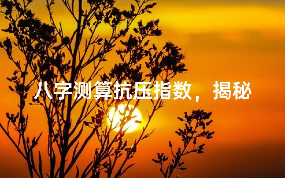 八字测算抗压指数,揭秘你的心理承受能力