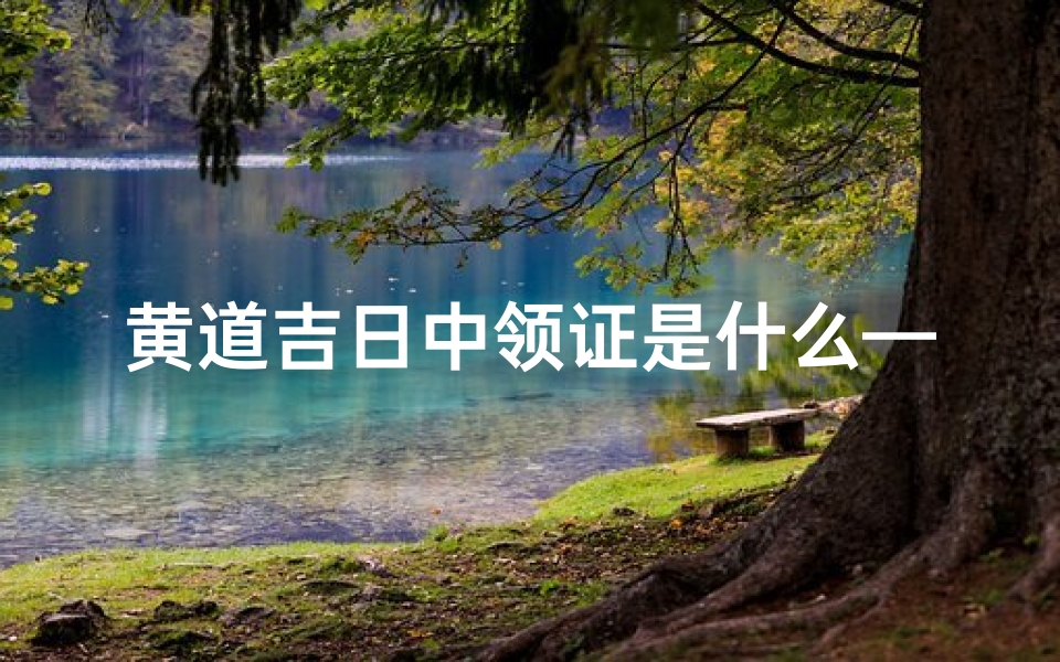 黄道吉日中领证是什么—黄道吉日领证,幸福时刻定格
