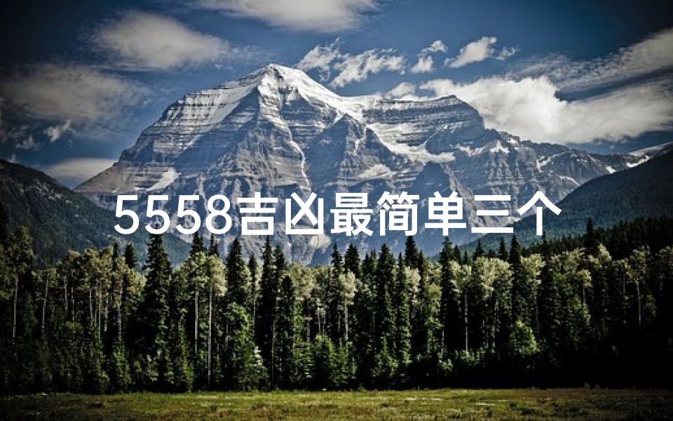 5558吉凶最简单三个方法;5558数字吉利吗