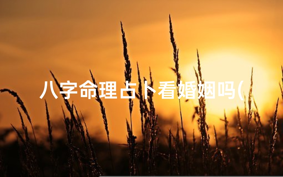 八字命理占卜看婚姻吗(八字测试两人是否有夫妻缘分八字看夫妻生活)