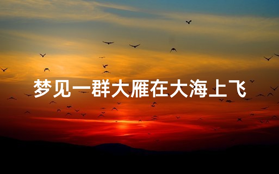 梦见一群大雁在大海上飞、梦见一群大雁在大海上飞来飞去