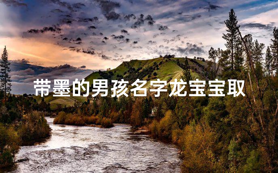带墨的男孩名字龙宝宝取名,墨韵龙宝宝：书写未来的带墨少年