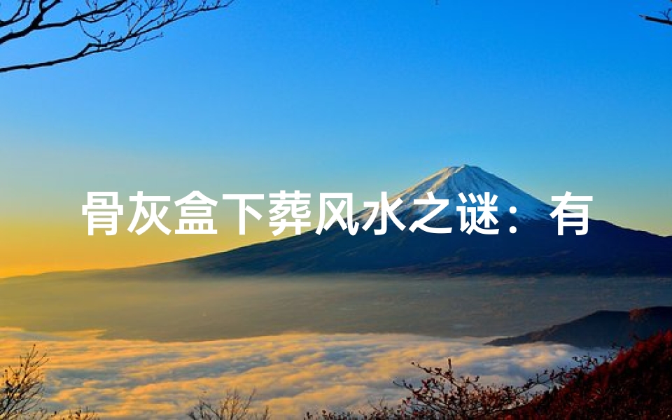 骨灰盒下葬风水之谜:有何讲究?