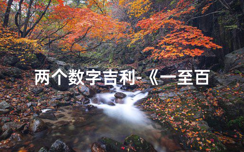 两个数字吉利-《一至百数断吉凶:揭秘数字背后的命运密码》