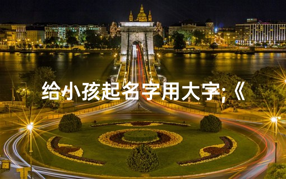 给小孩起名字用大字;《大智慧启航:为宝宝挑选寓意深远的大名》