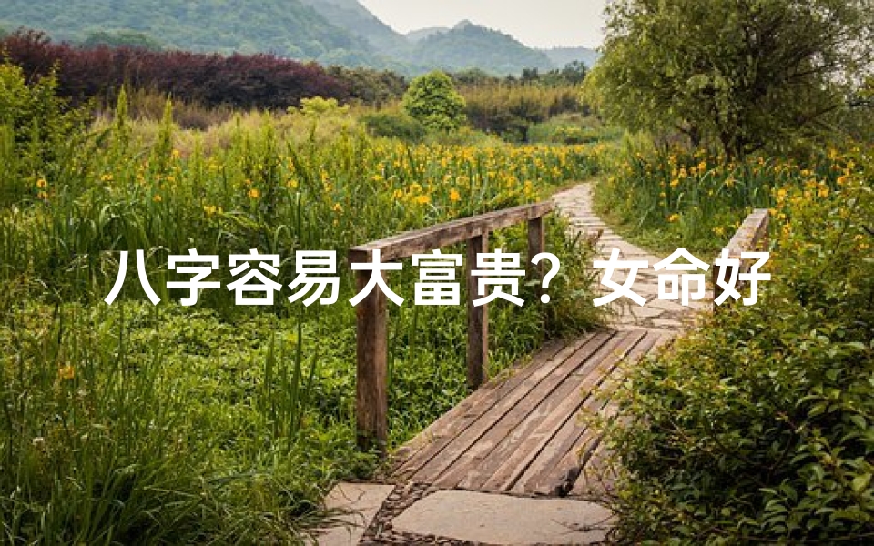 八字容易大富贵?女命好吗?揭秘财运与命运之谜
