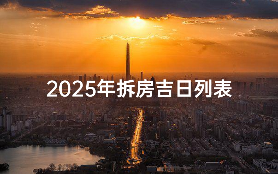 2025年拆房吉日列表