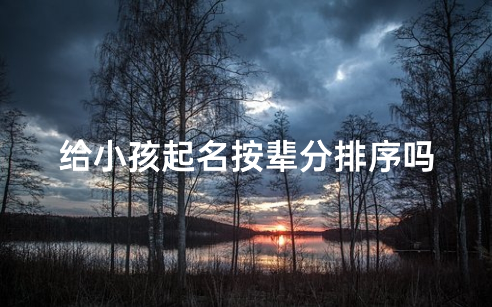 给小孩起名按辈分排序吗