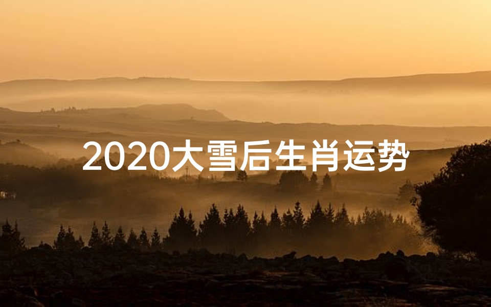 2020大雪后生肖运势、2020大雪生肖运势揭秘:运势大逆袭